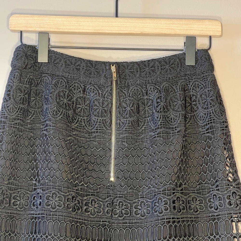 Lucy Paris Black layered crochet Maxi Skirt Size S EU 38 - Picture 4 of 6